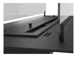 Lareira Bioetanol Embutida ou Independente Insert Black 1000 - Lareira Bioetanol Slim Black com Dois Painéis de Vidro, Tanque de 2L - 100cm
