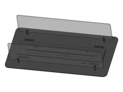 Lareira Bioetanol Embutida ou Independente Insert Black 600 - Lareira Bioetanol Slim Black com Dois Painéis de Vidro, Tanque de 1L - 60cm