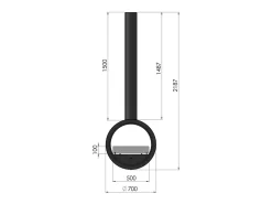 Lareira bioetanol suspensa de teto Incyrcle Slim 2Side - Biolareira de design redondo com fachada dupla aberta d.70cm