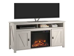 Lareira com 2 portas de aglomerado branco