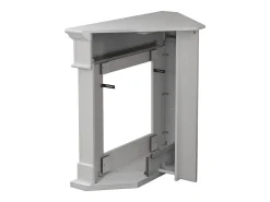 Lareira de canto a bioetanol piso de canto biolareira FORD Branco L110 x D63 x H102