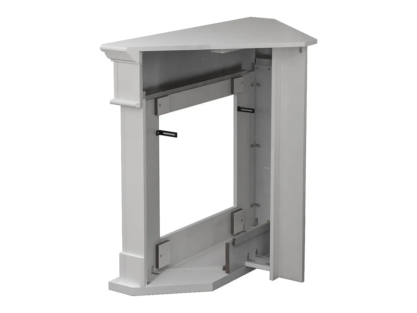 Lareira de canto a bioetanol piso de canto biolareira FORD Branco L110 x D63 x H102