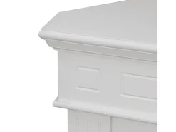 Lareira de canto a bioetanol piso de canto biolareira FORD Branco L110 x D63 x H102
