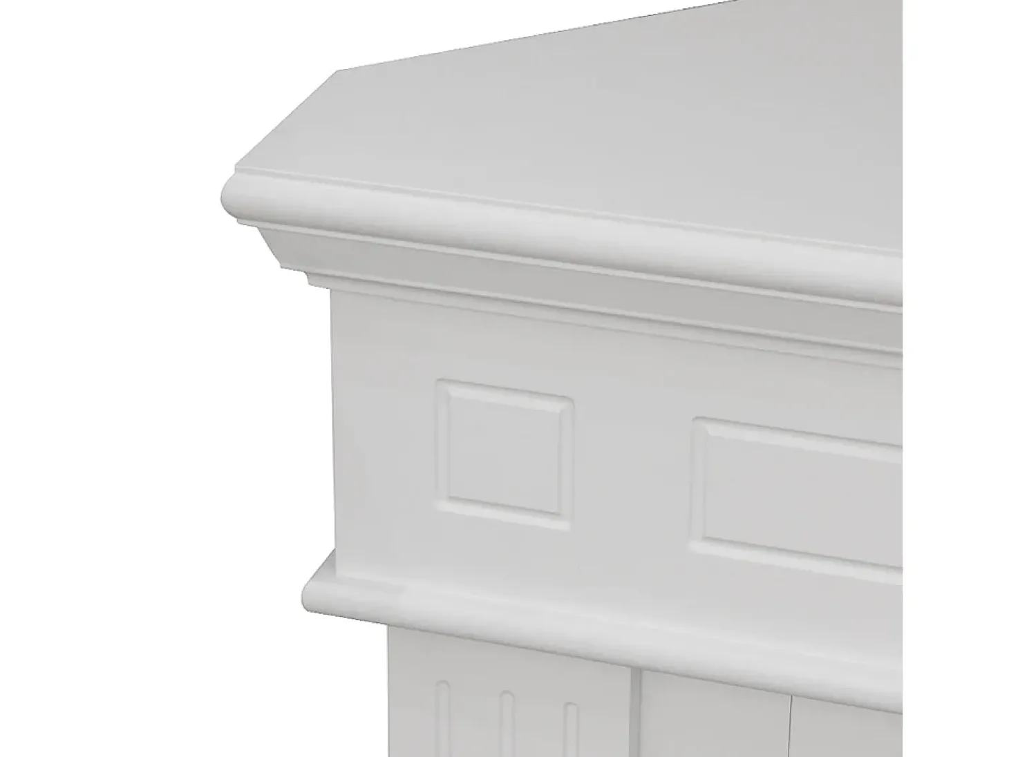 Lareira de canto a bioetanol piso de canto biolareira FORD Branco L110 x D63 x H102