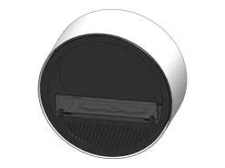 Lareira de parede a bioetanol Incyclorcle - Lareira bioetanol de design redondo para pendurar na parede d.72cm Branca