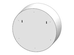 Lareira de parede a bioetanol Incyclorcle - Lareira bioetanol de design redondo para pendurar na parede d.72cm Branca