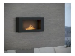 Lareira de parede a bioetanol BlackBox 910 SimpleFire com vidro