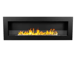 Lareira de parede a bioetanol bio lareira 120x40 SIENA 120 Preto