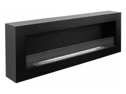 Lareira de parede a bioetanol bio lareira 120x40 SIENA 120 Preto