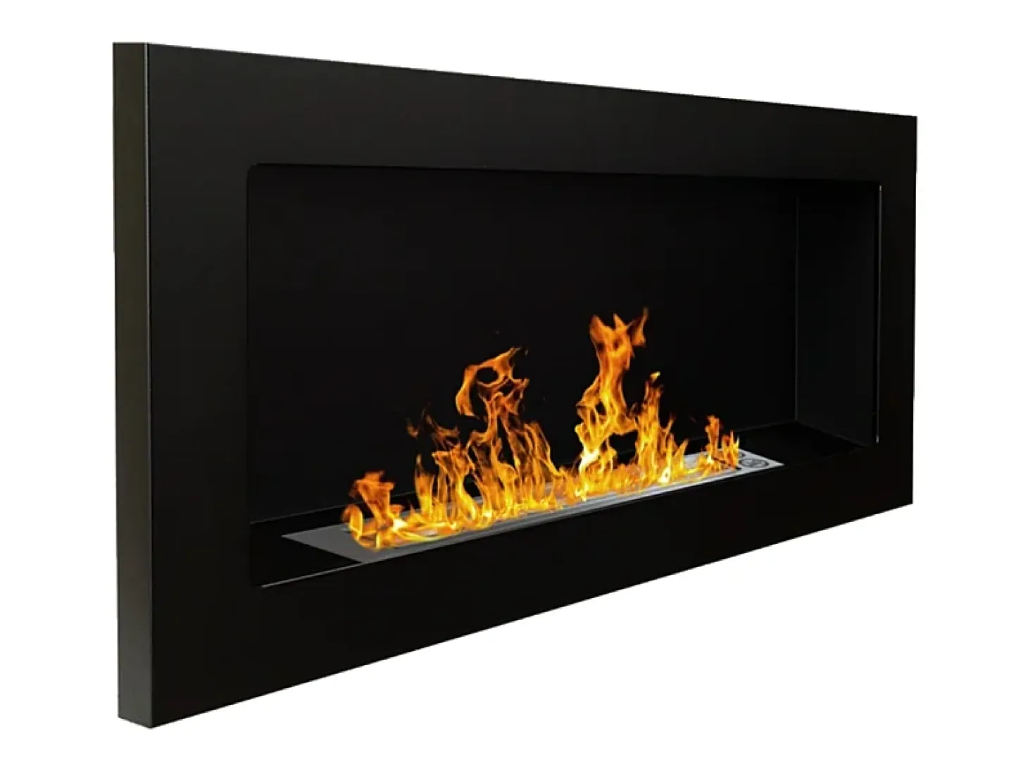 Lareira de parede ou embutida a bioetanol Lucca Nero L 90 x D 12 x H 40