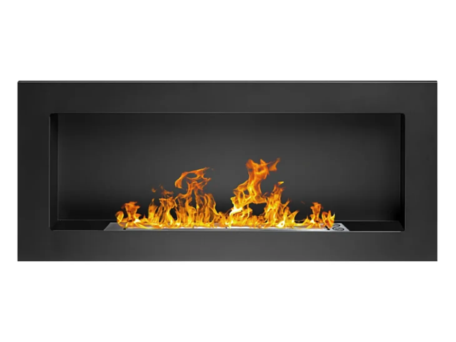 Lareira de parede ou embutida a bioetanol Lucca Nero L 90 x D 12 x H 40