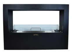 Lareira de piso a bioetanol para interior e exterior Giotto S Preto 100x30x70