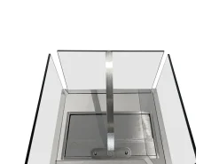 Lareira de piso a bioetanol para interior e exterior Ischia Branco 40x40x115