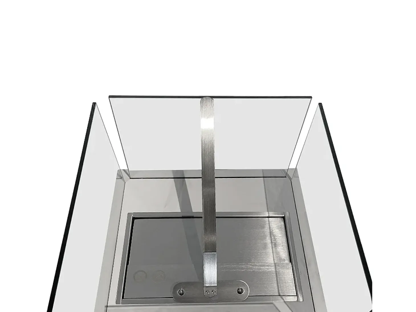 Lareira de piso a bioetanol para interior e exterior Ischia Branco 40x40x115