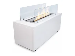 Lareira de piso a bioetanol para interior e exterior CARAVAGGIO Branco L100xD40xH40 cm