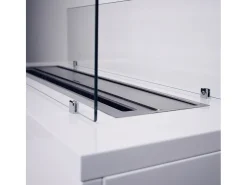Lareira de piso a bioetanol para interior e exterior CARAVAGGIO Branco L100xD40xH40 cm