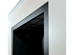 Lareira de piso a bioetanol em madeira branca Fabricado na Itália Michelangelo 96x36x90h