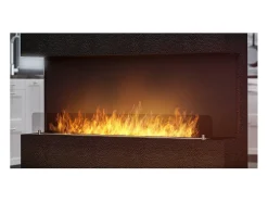 Lareira Design Integrada a Bioetanol C1200 V.1 com Vidro Aberto em 3 Lados Queimador de 3 Litros