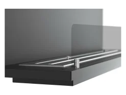 Lareira Design Integrada a Bioetanol C1200 V.2 com Vidro Aberto em 3 Lados Queimador de 3 Litros