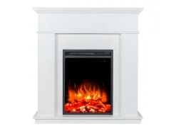 Lareira eléctrica de pousar VESUVIA - com cobertura - C98 x L24 x A102.5cm - Branco