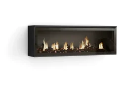Lareira eléctrica LED, 107x38x25cm, Sala de estar - Sala jantar, Lareira eléctrica, Preto