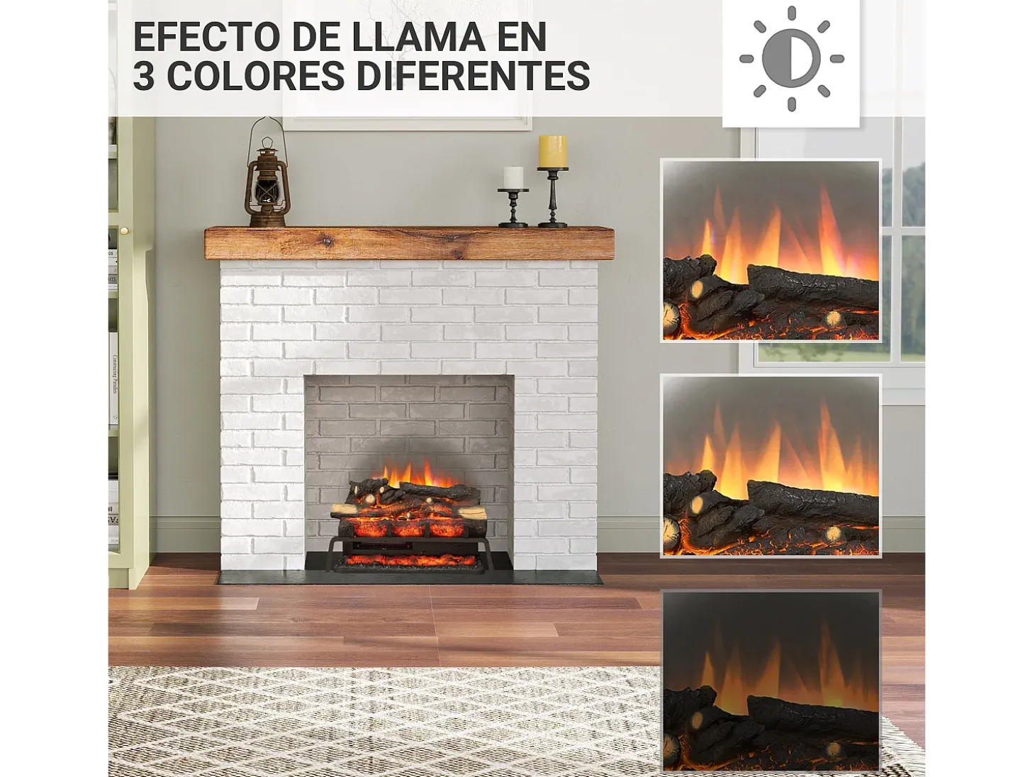 Lareira elétrica BALDERIA Lily - Lareira - Preto