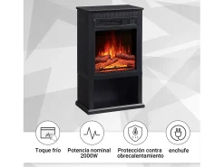 Lareira elétrica BALDERIA Ember - Lareira de chão - preta