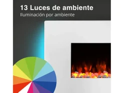 Lareira elétrica BALDERIA Enjo - Lareira de parede, aquecimento 2000 W - Branco