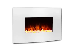 Lareira elétrica BALDERIA Enjo - Lareira de parede, aquecimento 2000 W - Branco