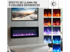 Lareira elétrica BALDERIA Leif 50 - 3 em 1 - preta