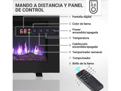 Lareira elétrica BALDERIA Leif 50 - 3 em 1 - preta