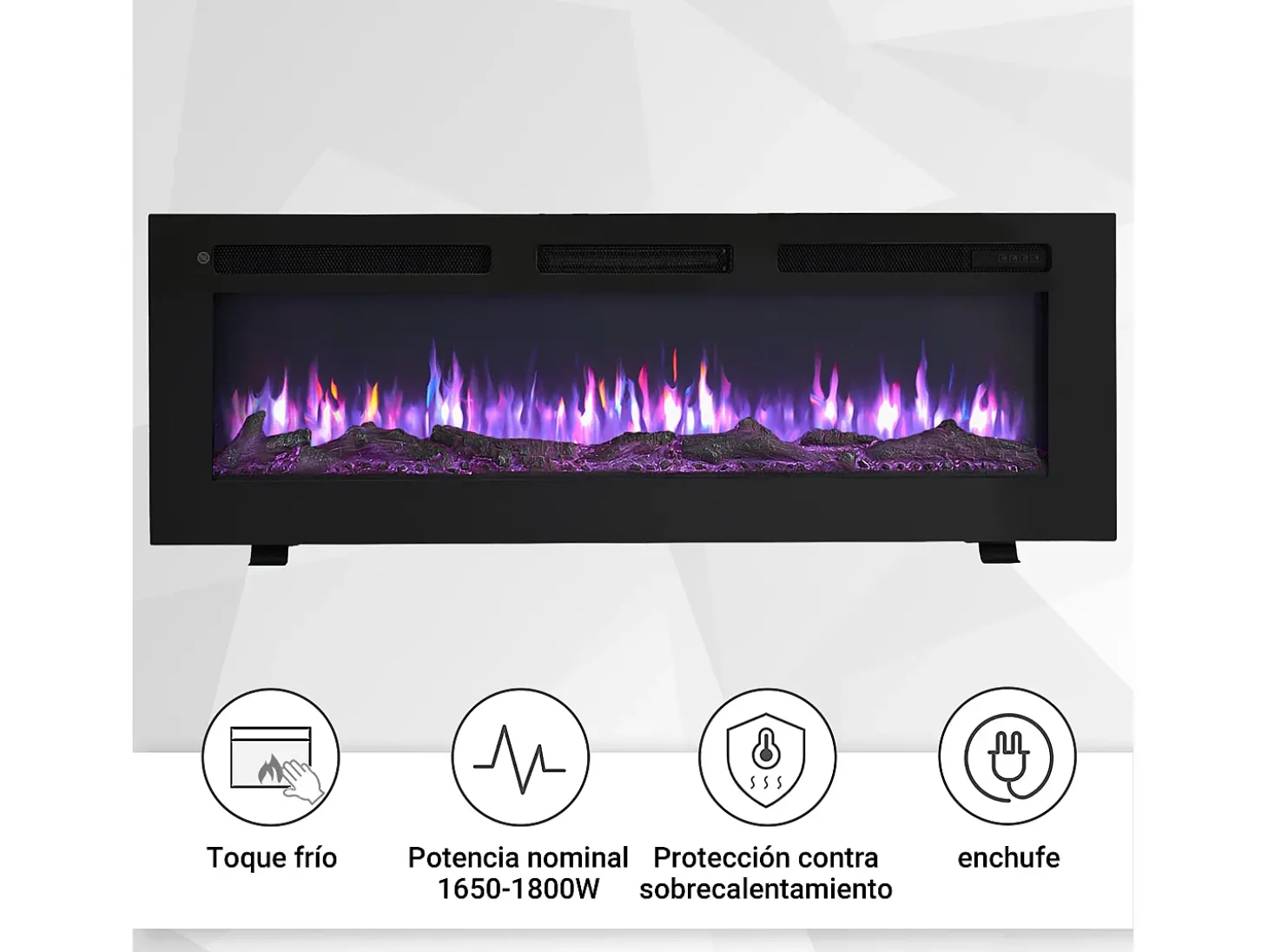 Lareira elétrica BALDERIA Leif 50 - 3 em 1 - preta