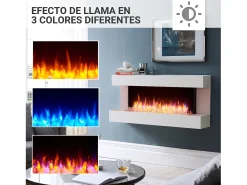 Lareira elétrica BALDERIA Helia - Lareira de parede, 2000 W - Branca