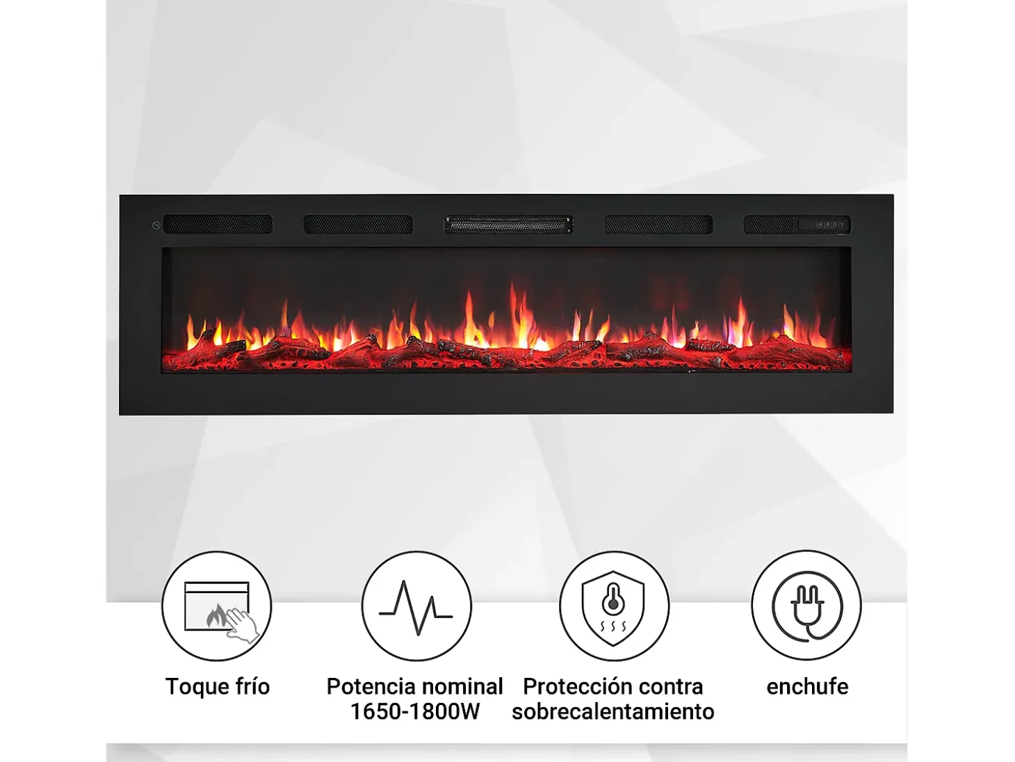 Lareira elétrica BALDERIA Leif 60 - 2 em 1 - preta