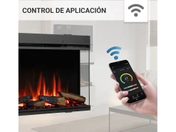 Lareira elétrica BALDERIA Athena smart 52 - Lareira embutida - Preto