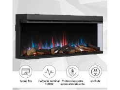 Lareira elétrica BALDERIA Athena smart 52 - Lareira embutida - Preto