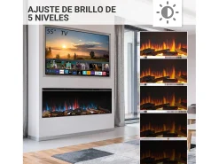 Lareira elétrica BALDERIA Athena smart 52 - Lareira embutida - Preto