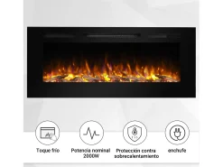 Lareira elétrica BALDERIA Fiamma 48 - Lareira embutida - Preto