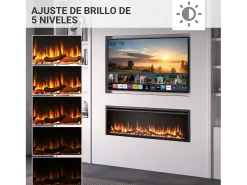 Lareira elétrica BALDERIA Atalanta 60 - Lareira embutida, 1500 W - Preto