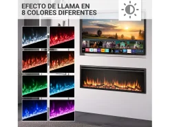 Lareira elétrica BALDERIA Atalanta 60 - Lareira embutida, 1500 W - Preto