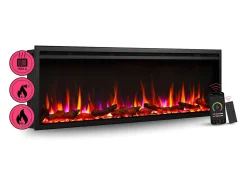Lareira elétrica BALDERIA Atalanta 60 - Lareira embutida, 1500 W - Preto