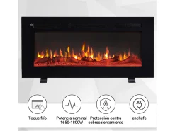 Lareira elétrica BALDERIA Leif 36 - 3 em 1 - preta