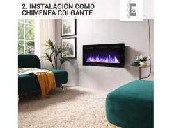 Lareira elétrica BALDERIA Leif 36 - 3 em 1 - preta