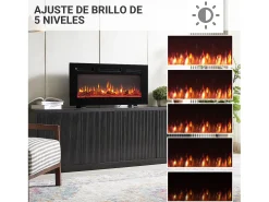 Lareira elétrica BALDERIA Leif 36 - 3 em 1 - preta
