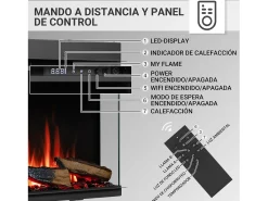 Lareira elétrica BALDERIA Athena smart 60 - Lareira embutida - Preto