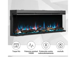Lareira elétrica BALDERIA Athena smart 60 - Lareira embutida - Preto