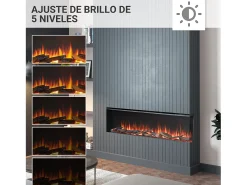 Lareira elétrica BALDERIA Athena smart 60 - Lareira embutida - Preto