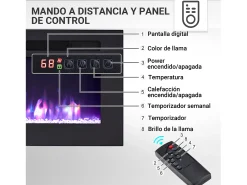 Lareira elétrica BALDERIA Leif 70 - 2 em 1 - preta