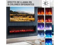 Lareira elétrica BALDERIA Leif 70 - 2 em 1 - preta