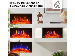Lareira elétrica BALDERIA Ida ñ Lareira de parede - Branca